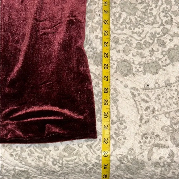 Elegant Burgundy Velvet Blazer with Black Lapel and pants - Picture 14 of 15